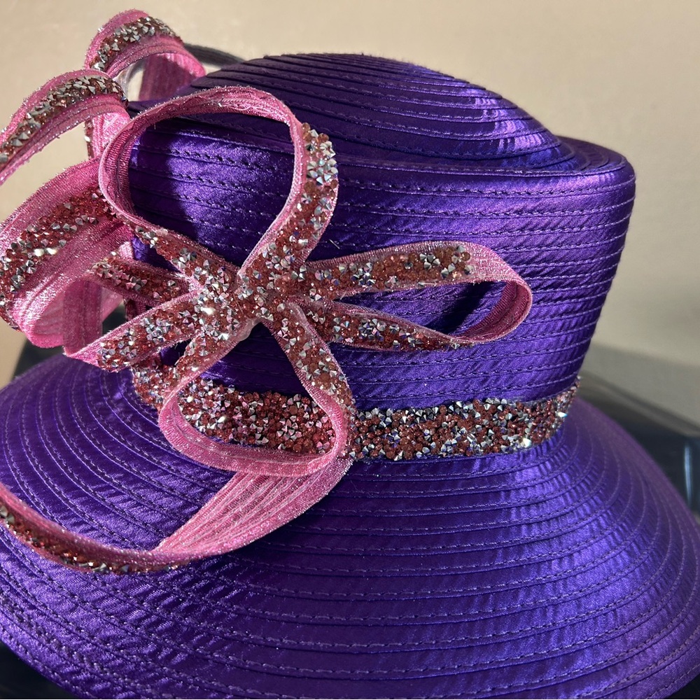 Elegant Purple and Pink Women's Hat